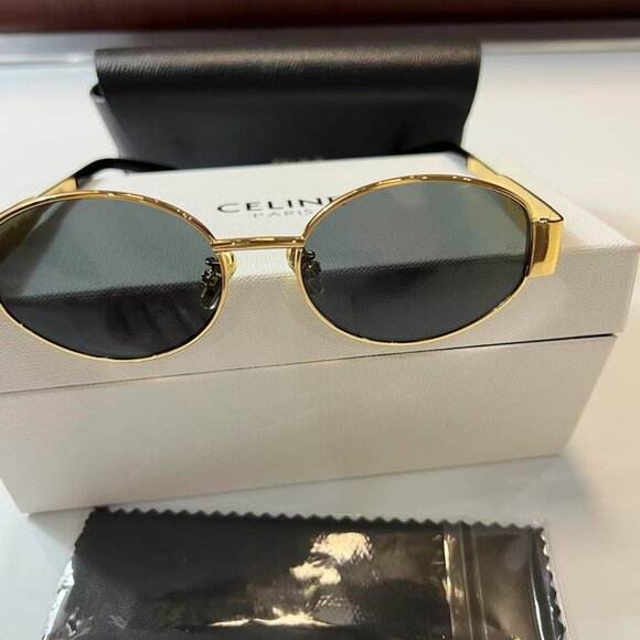 CELINE TRIOMPHE Sunglasses CL40235U 30N Gold Grey - Picture 4 of 8